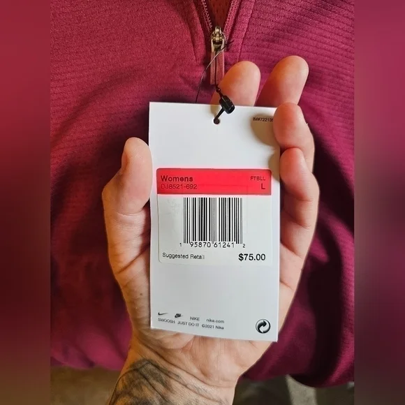 Nike Dry Training Long Sleeve Half Zip football Top Womens Large - Picture 2 of 4